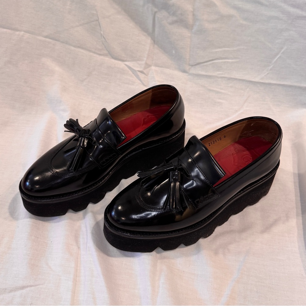 Grenson Kitty Black Tassel Loafers